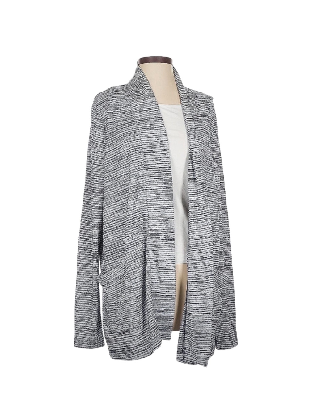 GAP Open Front Gray Cardigan Sweater Long Sleeves Lagenlook Coastal Preppy Cozy